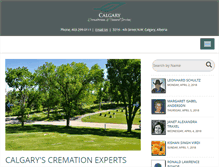 Tablet Screenshot of calgarycrematorium.com